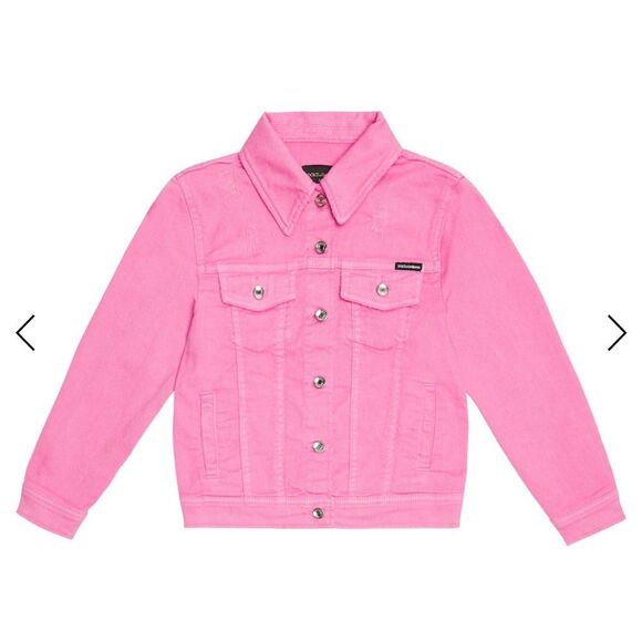 D & G Kids Pink Denim Jacket size 8 brand new with tags